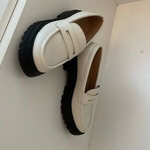 A New Day white lug sole loafers, Size 7